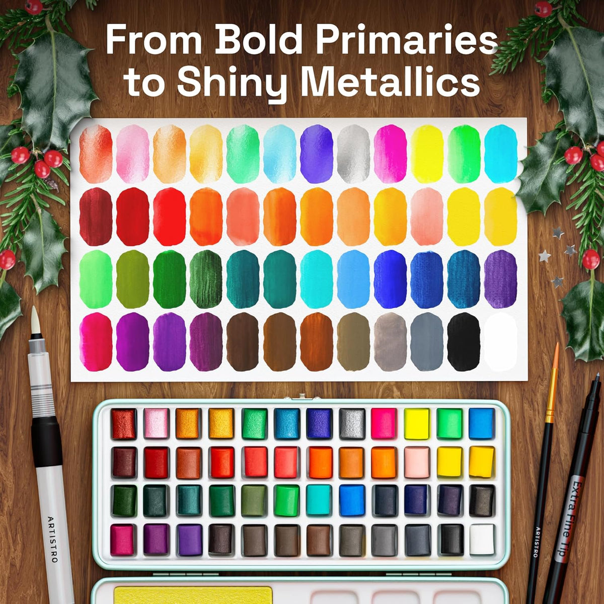 ARTISTRO Watercolor Paint Set - Portable Paint Kit - Perfect for Gifting to Adults, Teens, Tweens, & Kids