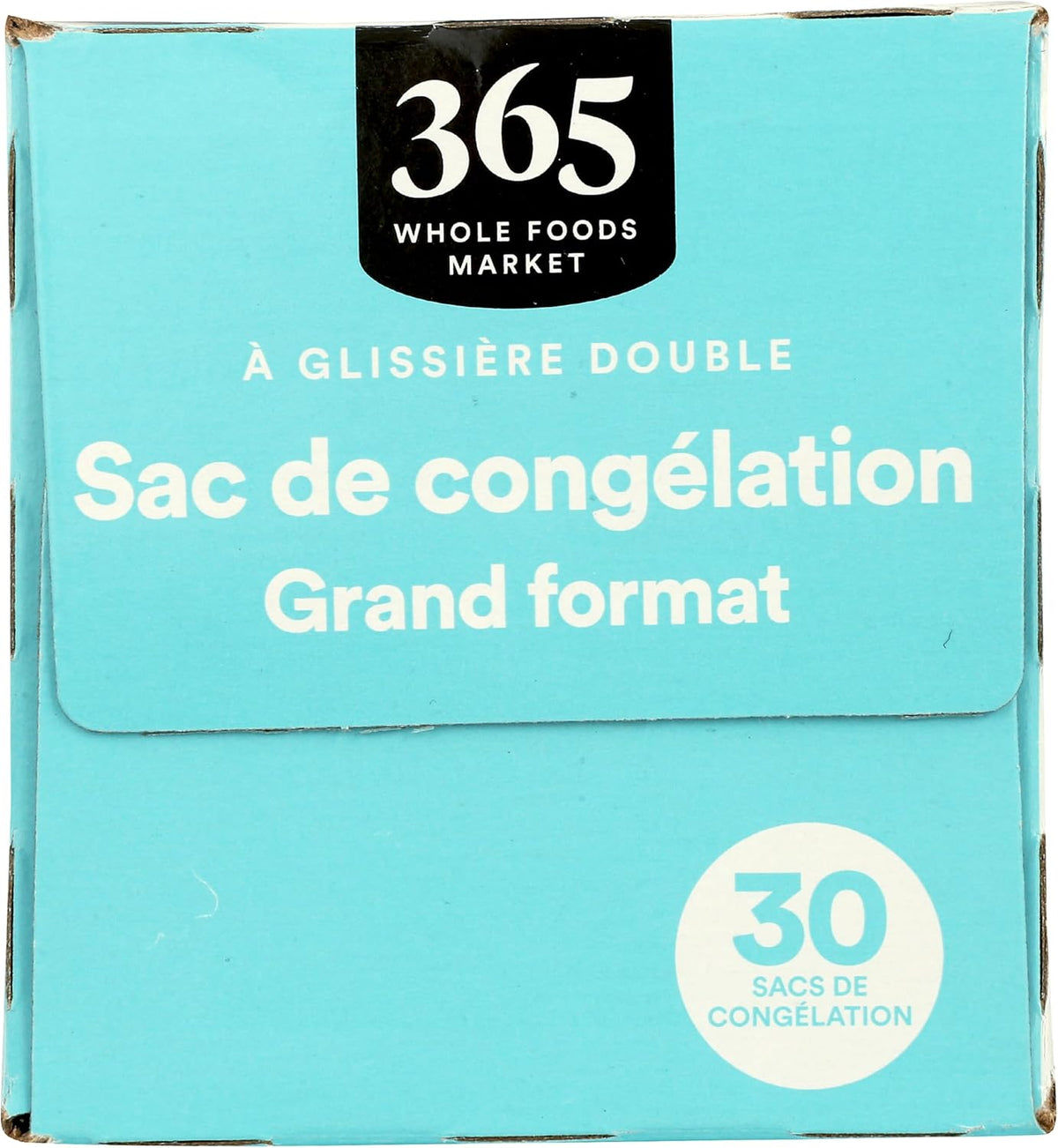 365 by Whole Foods Market, Gallon Size Freezer Bags, Double Zipper, 30 Count