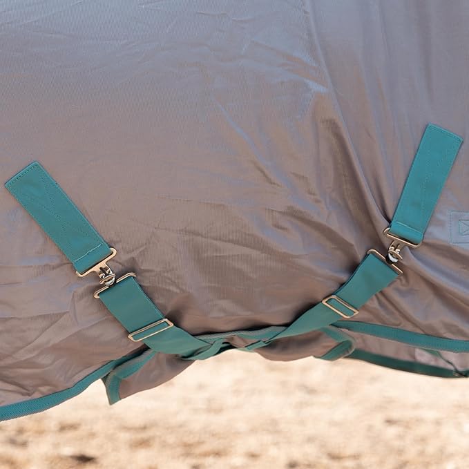 Horse Fly Sheet with Detachable Neck Cover & Belly Wrap, Adjustable Fly Sheet for Horses, Ventilated Airflow Mesh Equine Cooling Summer Flysheet Grey 84