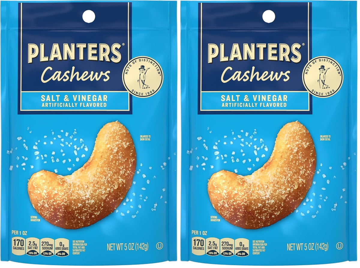 PLANTERS Cashews Dill Pickle - Trail Mix Snack Packs - Snacks with Dill Pickle, Snack Pack, Party Trail Mix, 5 Oz Bag, Pack of 1