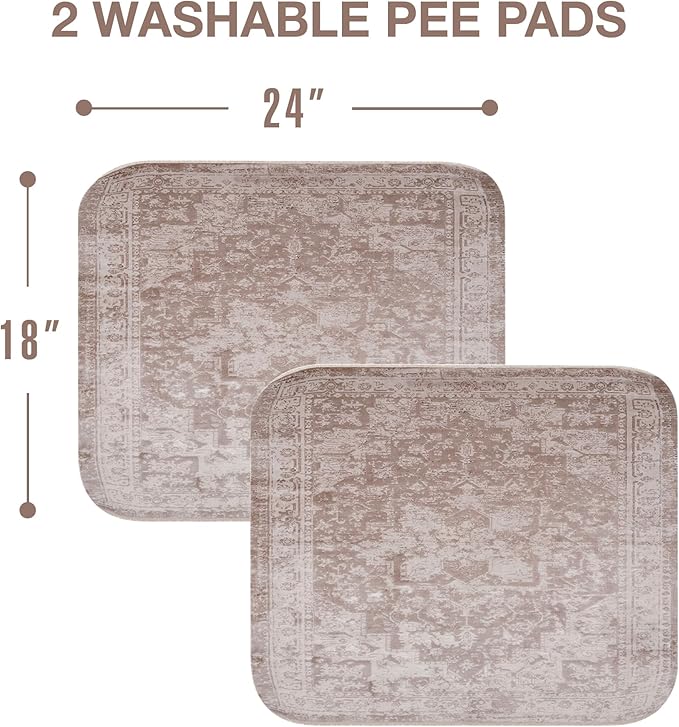 Washable Pee Pads for Dogs - Super Absorbent Reusable Puppy Training Pads - 100% Waterproof, Leak-Proof & Non-Slip Whelping Pads for Pet Housebreaking