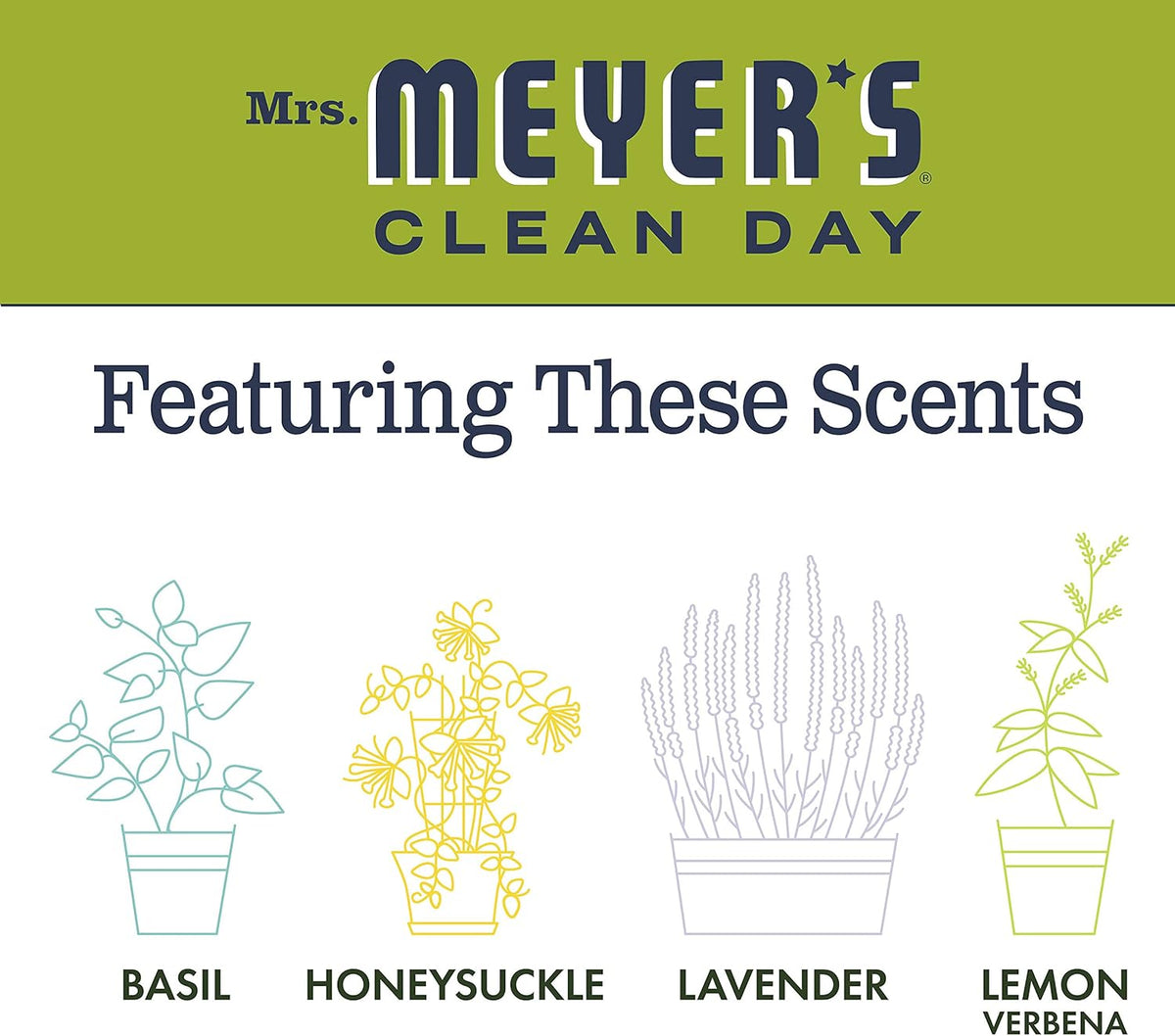 MRS. MEYER'S CLEAN DAY All-Purpose Cleaner Spray, Cruelty Free Formula, Lemon Verbena, 16 fl. oz - Pack of 3