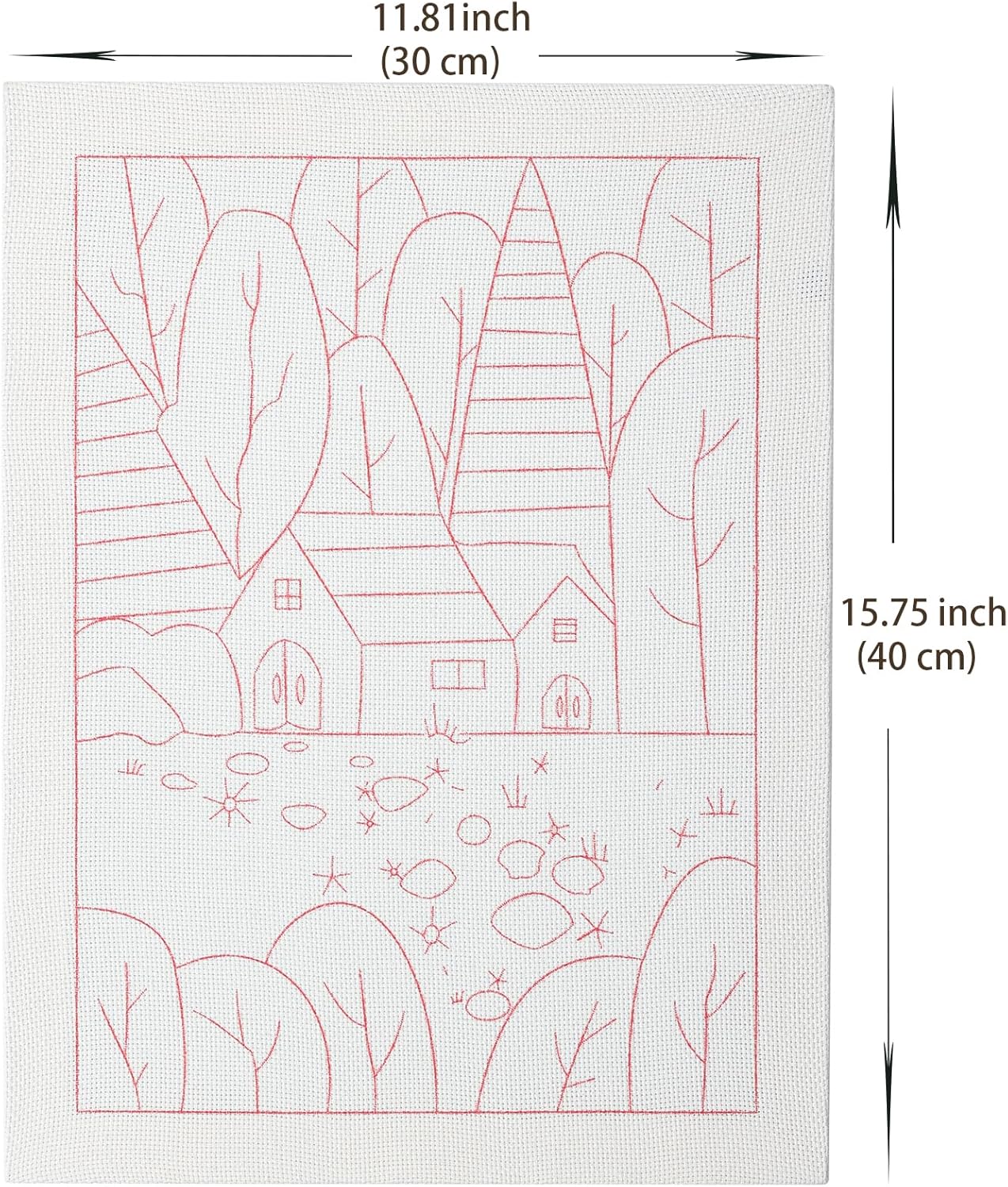 clberni Punch Needle Kit Adults Beginner, Large Punch Needle Embroidery kit 11.8 X 15.8 inches, Crafts for Adults (Forest Without Photo Frame)