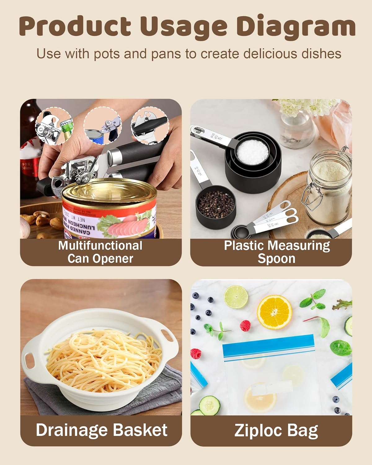 11Pcs Non Stick Pots and Pans Set | Ceramic Cookware Set with Detachable Handle | PFAS-Free, Oven & Induction Safe (White)