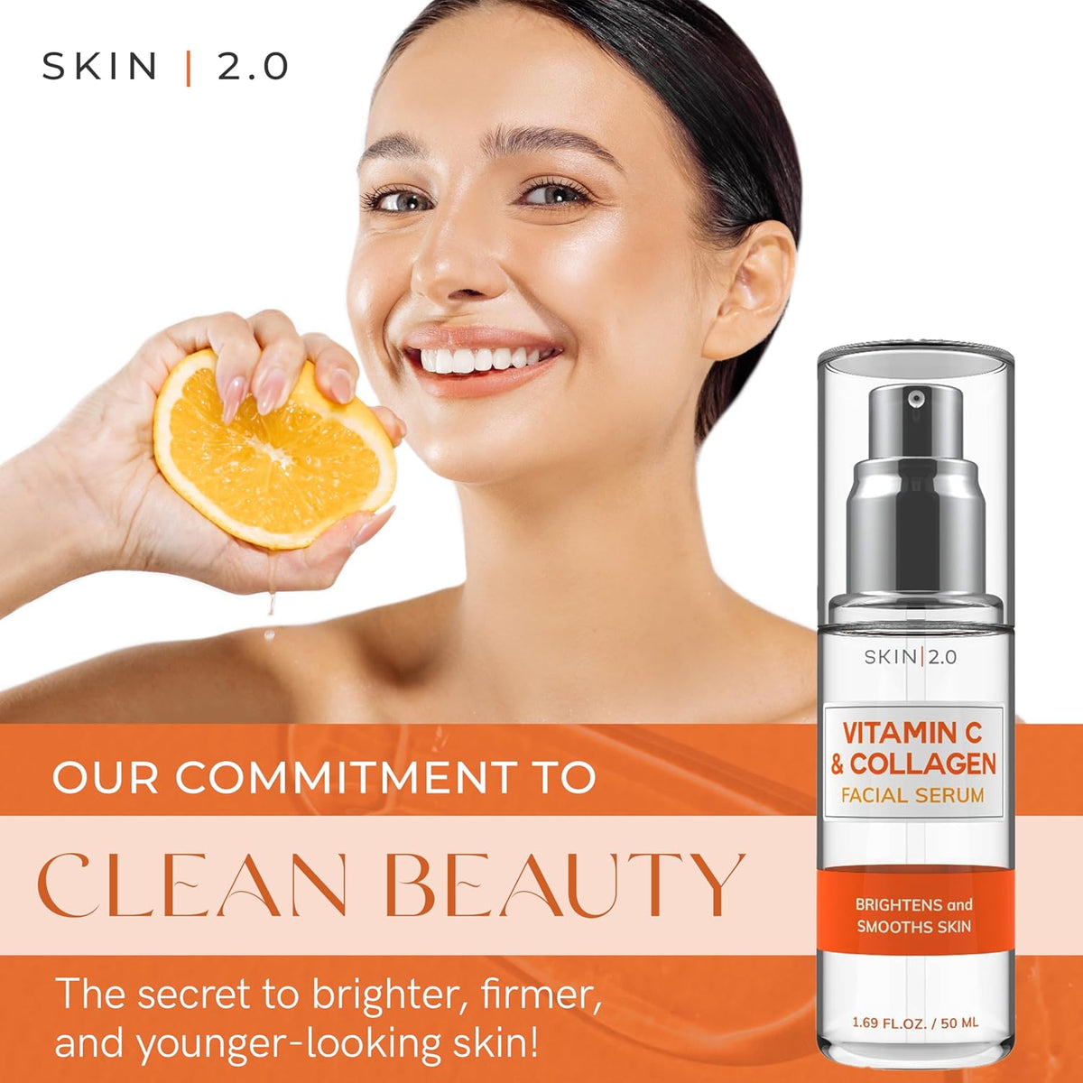 Vitamin C Serum - Dermatologist Tested, Anti-Aging & Dark Spot Remover - Brightening, Clean Beauty, Cruelty-Free, Korean Skincare for Glass Skin, All Skin Types - 1.69 Fl. oz