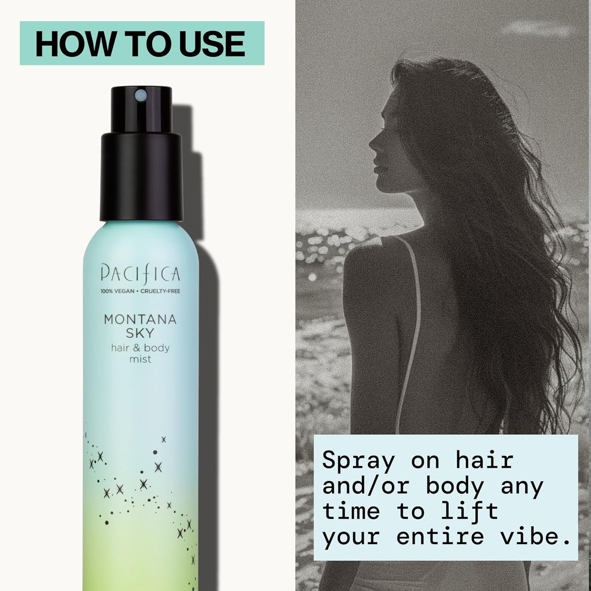 Pacifica Hair Mist Perfume & Full Body Spray for Women - Montana Sky Body Mist Fragrance w/Cedarwood, Elderflower, Black Pepper, Sage & Sandalwood Clean Beauty Alcohol-Free, Vegan & Cruelty-Free 5 oz