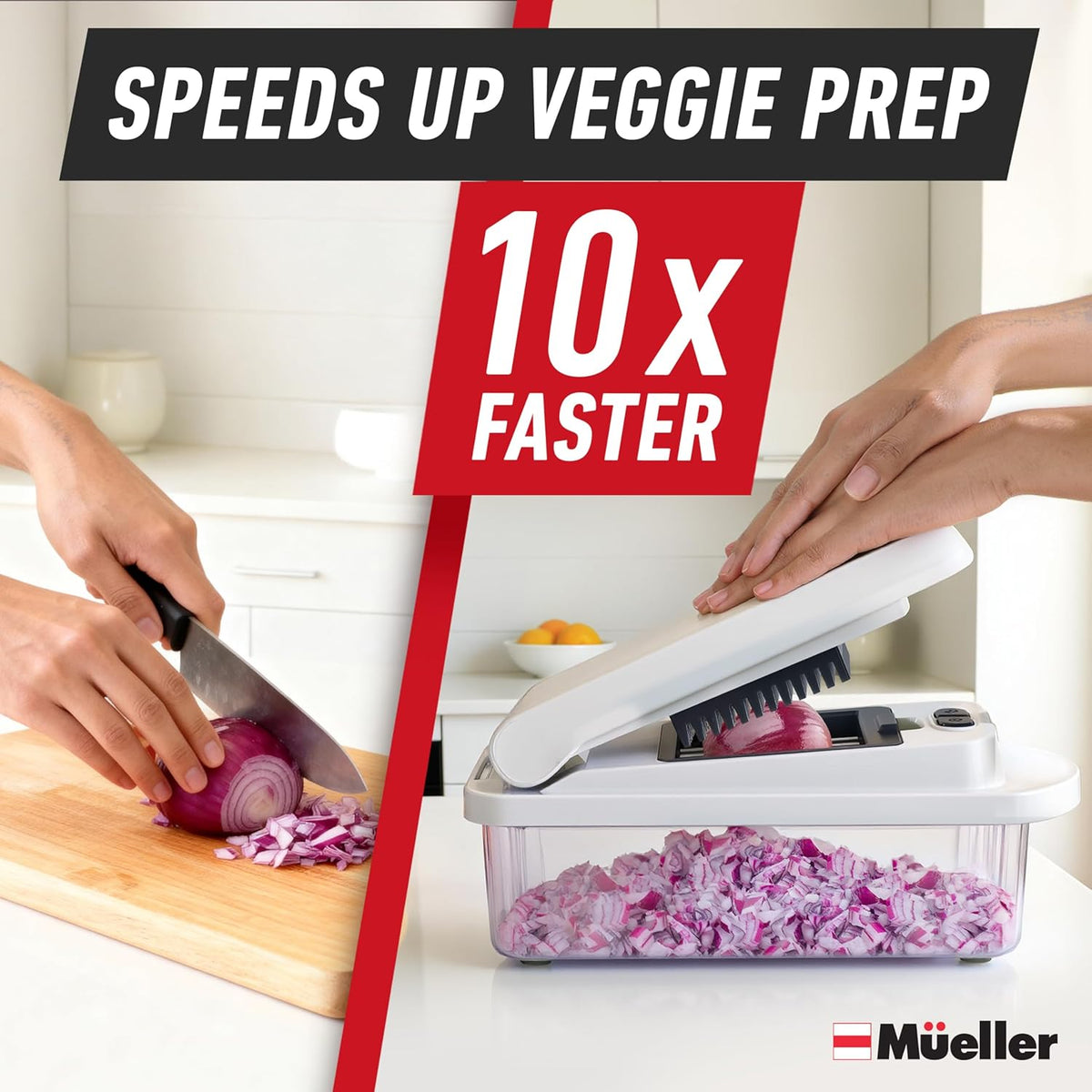 Mueller The Real Original Pro Chopper since 2013 Vegetable Chopper Mandoline Slicer, 8 Blade Food Veggie Chopper Onion Vegetable Cutter with Container, Kitchen Gadgets & Essentials, (10 in 1)