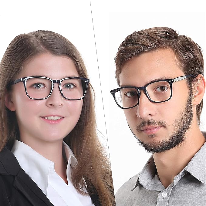 YEIN Bifocal Reading Glasses with Blue Light Blocking Lenses, Bifocal Reader for Women and Men, Vintage Square frame with Spring Hinge (+0.50/+3.00 magnification)