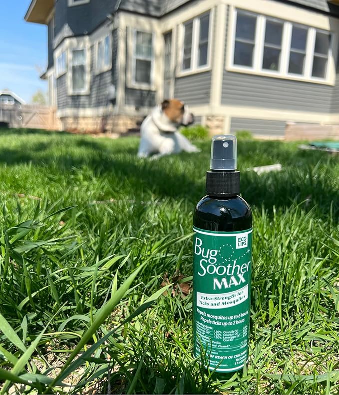 Bug Soother MAX - Natural Gnat, Tick, and Mosquito Repellent, 8 fl oz Bug Spray Deterrent - DEET-Free Safe for Adults and The Environment - Made in USA