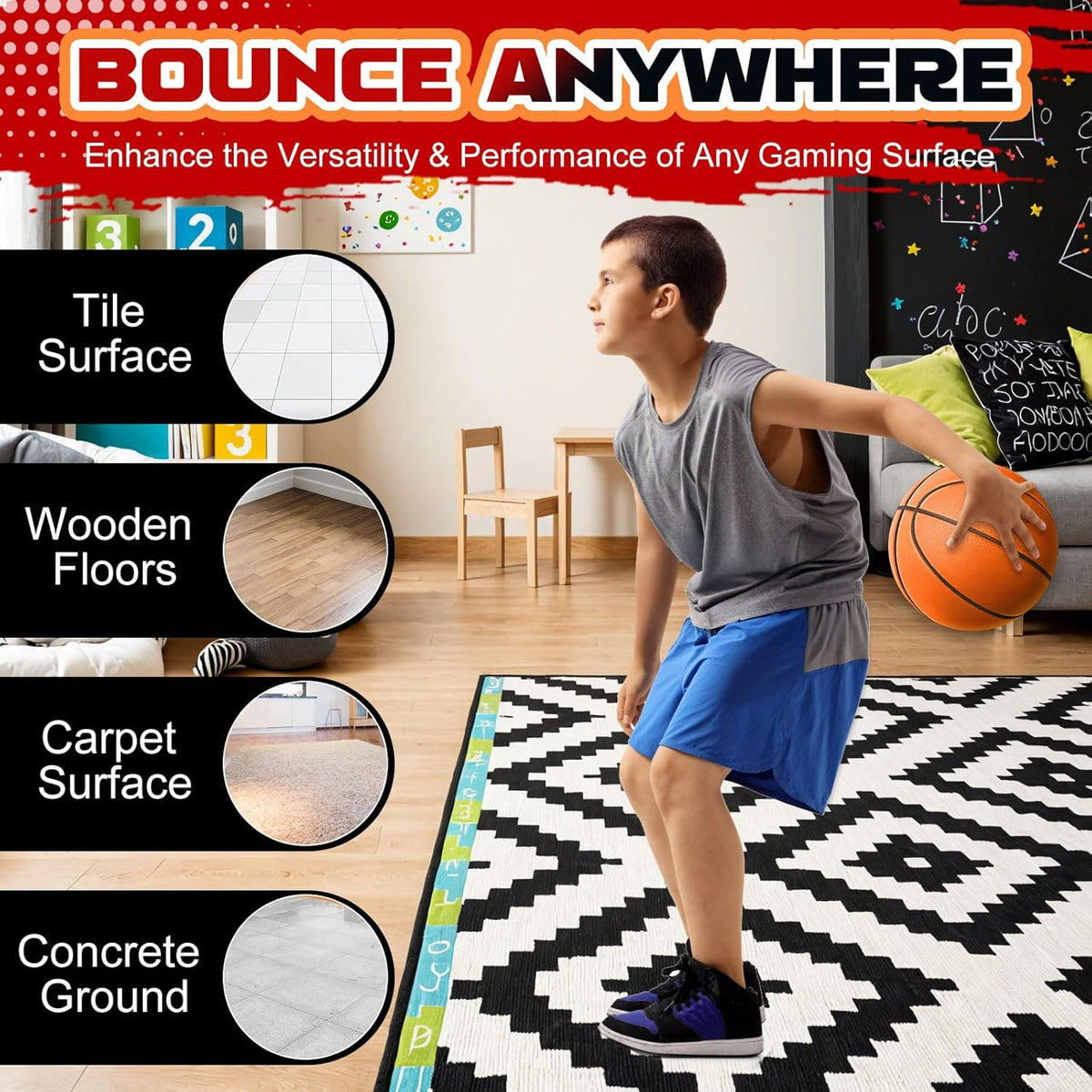 Silent Basketball Size 7 (29.5") – Grooved Airless Indoor Basketball for Quiet Dribbling and Indoor Training, Pro PU Foam Ball – Real Feel Higher Bounce Quieter
