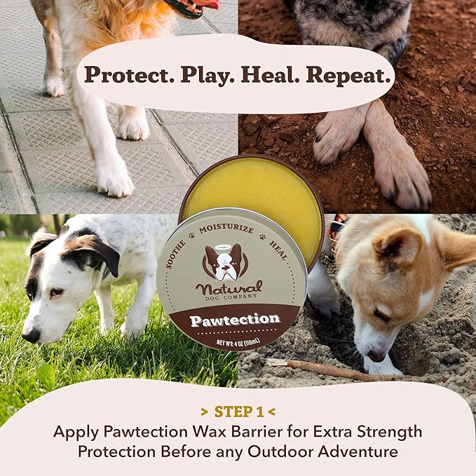 Natural Dog Company Paw Soother Balm Bundle, (1) 2 oz. Tin & (1) Travel Stick, Dog Paw Cream and Lotion, Moisturizes & Soothes Irritated Paws & Elbows, Protects from Cracks & Wounds
