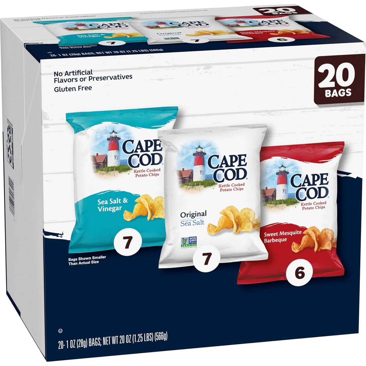 Cape Cod Variety Pack Chips, 20 Count 1 Oz