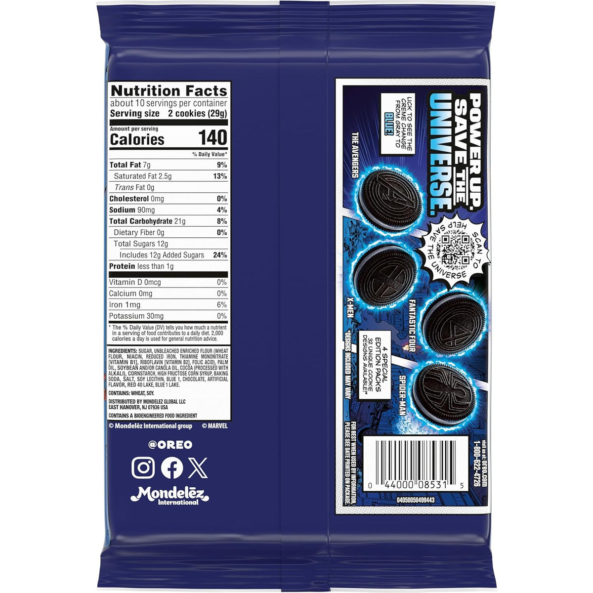 MARVEL OREO Stuf of Legends Chocolate Sandwich Cookies, Special Edition, 10.68 oz