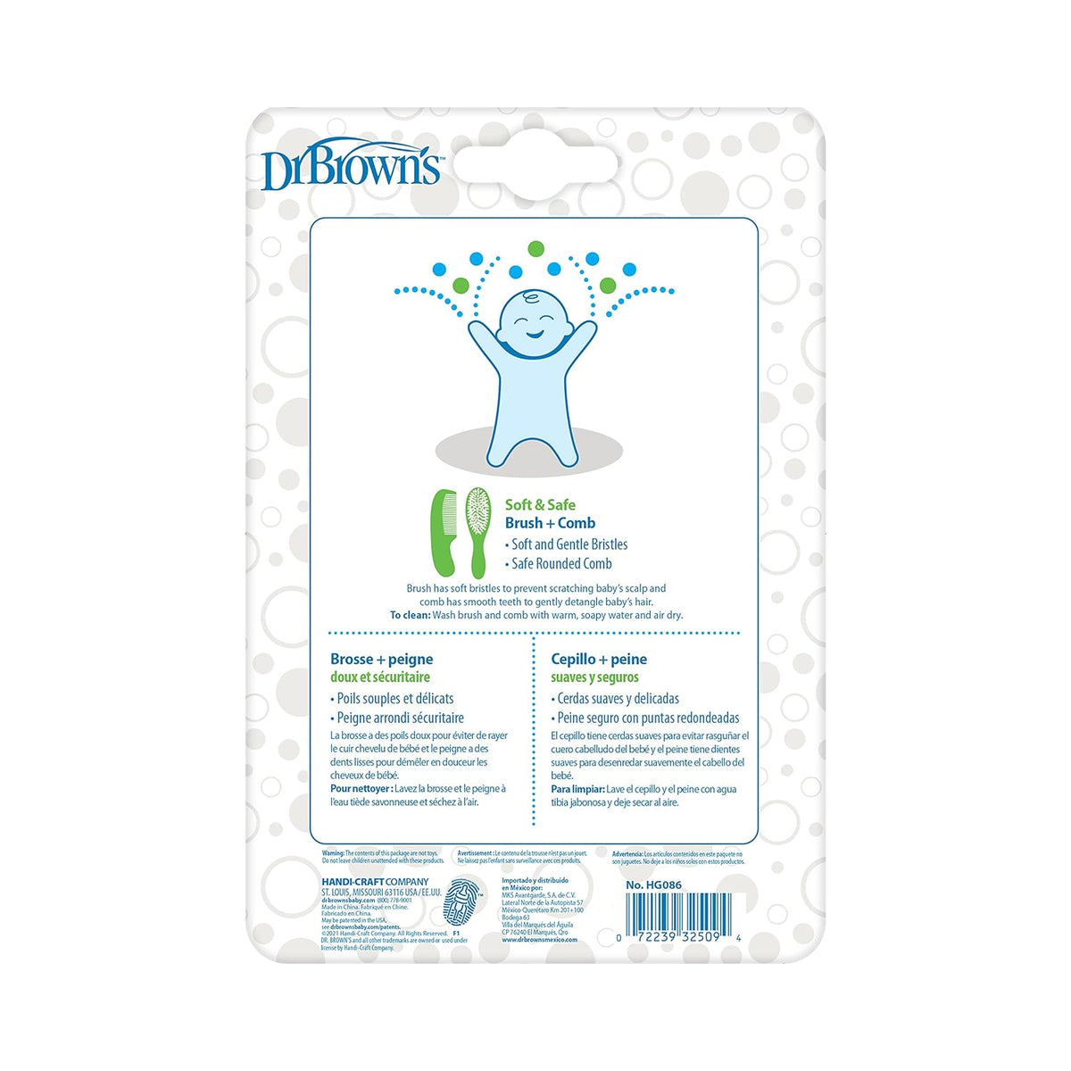 Dr. Brown's Soft and Safe Baby Brush + Comb