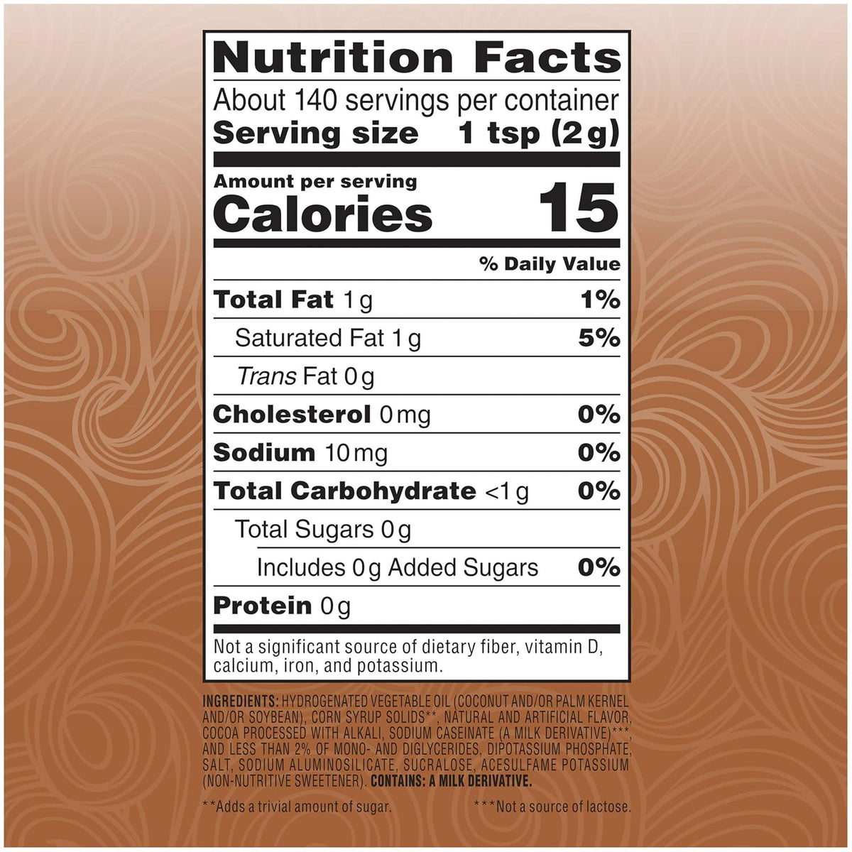 Coffee-mate Sugar Free Creamy Chocolate Powdered Coffee Creamer, 10.2 Ounce