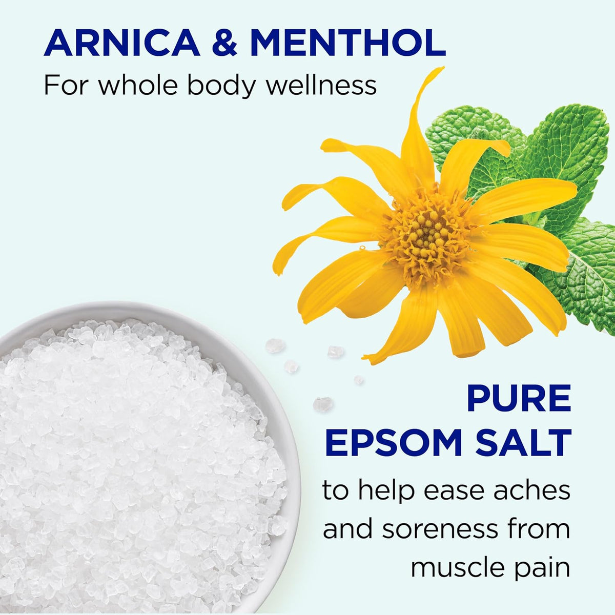 Dr Teal's Epsom Salt Magnesium Soak, Arnica Body Relief with Arnica, Menthol & Essential Oils, 3 lbs