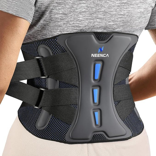 NEENCA Lower Back Brace for Lower Back Pain Relief, Medical Grade Lumbar Support Belt for Women Men, Herniated Disc,Lumbar Strain,Sciatica, Scoliosis (Black, XX-Large)