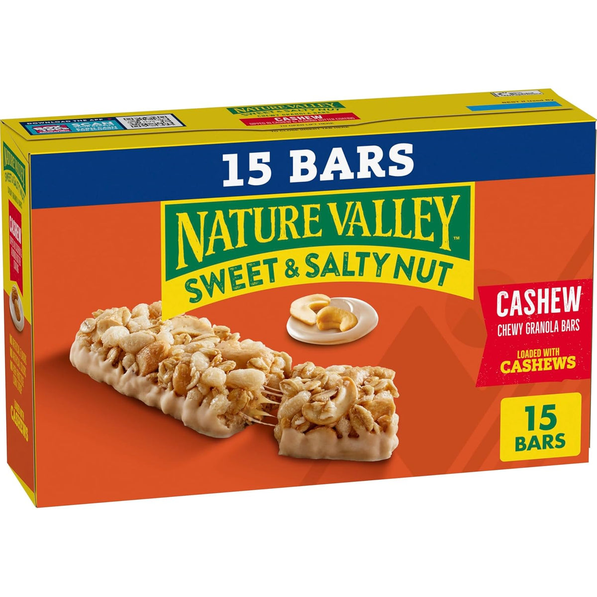 Nature Valley Sweet and Salty Nut Granola Bars, Cashew, 15 Bars, 18 oz
