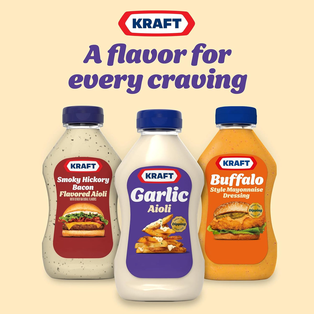 Kraft Mayo Garlic Aioli (12 oz Bottle)