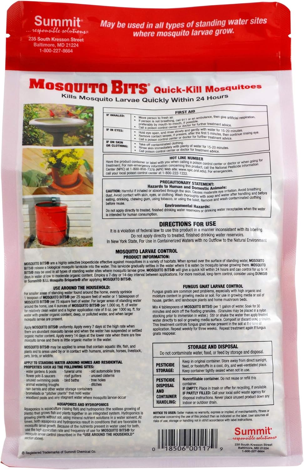 SUMMIT CHEMICAL CO 117-6 30OZ Mosquito Bits