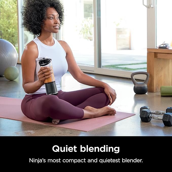 Ninja Blast Portable Blender, Cordless, 18oz. Vessel, Personal Blender for Shakes & Smoothies, BPA Free, Leakproof Lid & Sip Spout, USB-C Rechargeable,NAVY/SILVER, BC1555NV (Renewed)