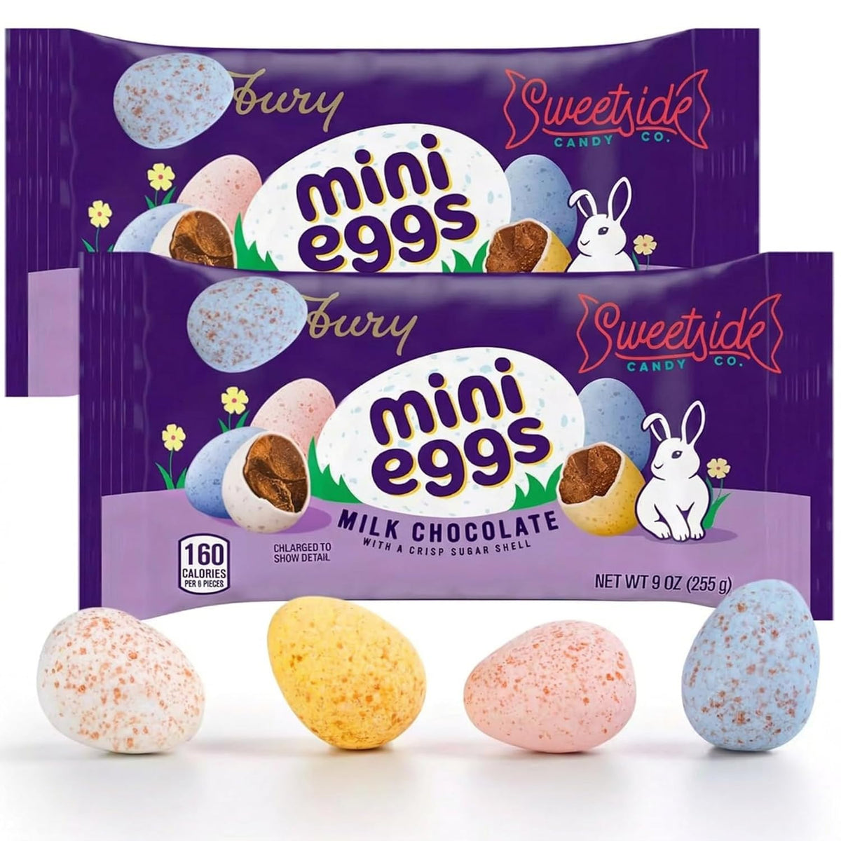 Mini Eggs Milk Chocolate, 2 Bags of Mini Eggs 9oz Each, Creamy Milk Chocolate Mini Eggs, Perfect Chocolate Eggs for Special Occasions, Premium Candy Eggs for All Ages