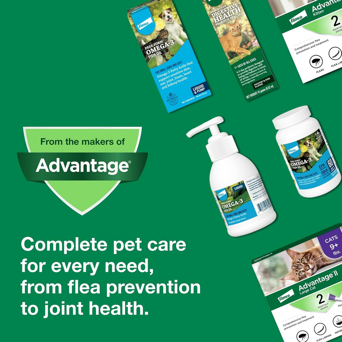 Advantage II Large Cat Vet-Recommended Flea Treatment & Prevention | Cats Over 9 lbs. | 1-Month Supply