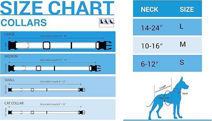Pets First NFL New York Giants Licensed PET COLLAR, Large - Heavy-Duty, Strong, and Durable Dog Collar. Available in 31 Football Teams and 4 Sizes