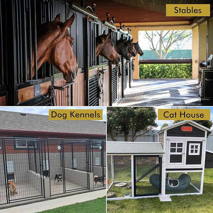 Acrylic Horse Stall Name Plate, 2.4" x 8" Personalized Stall Signs, UV Protected, Custom Pet Name Sign, All Weather Adhesive, Mounting (Silver, Style 2)