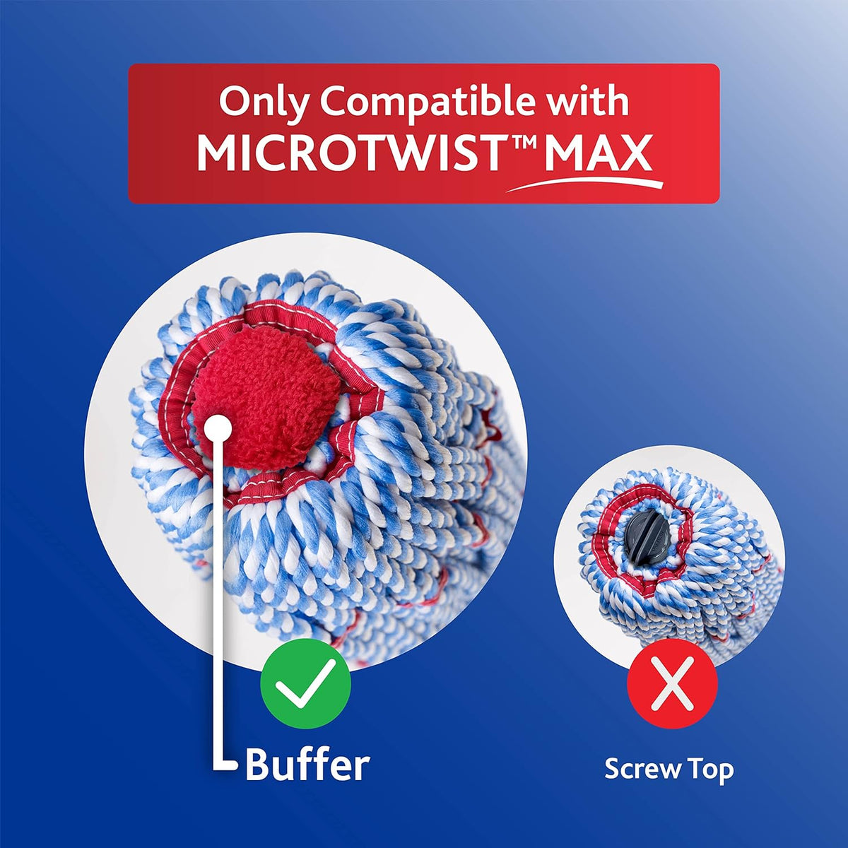 O-Cedar MicroTwist MAX Microfiber Twist Mop with 1 Extra Refill | Features Hands-Free Wringing | Extra Large 18-Inch Mop Head | Safe on All Floor Types
