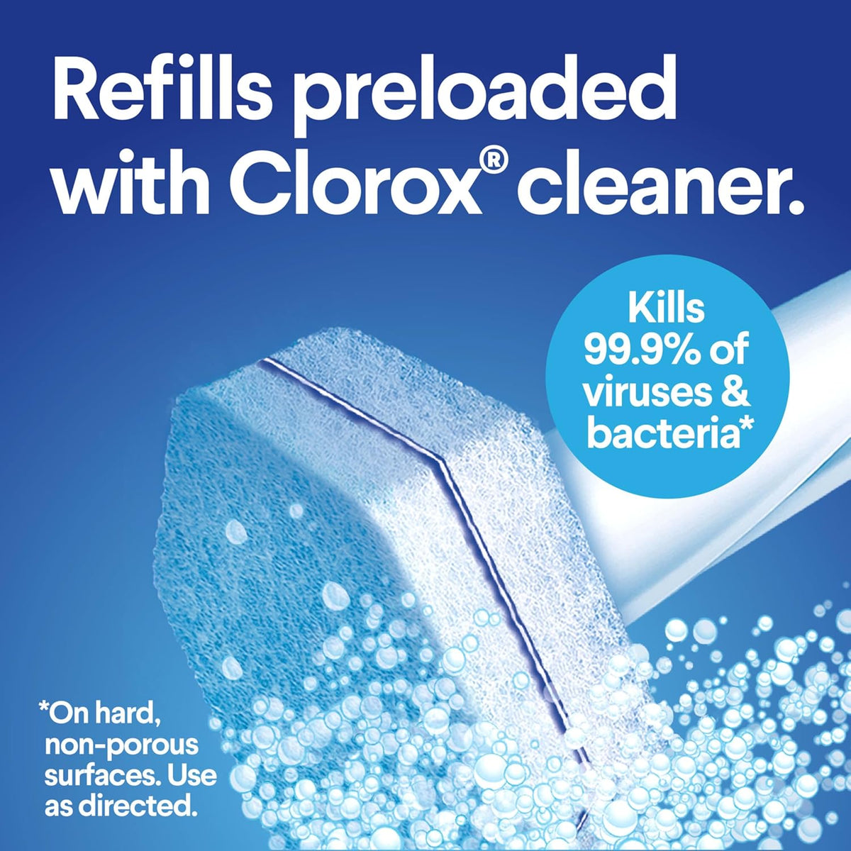 Clorox ToiletWand Disinfecting Refills, Disposable Wand Heads, 30 Count (Package May Vary)