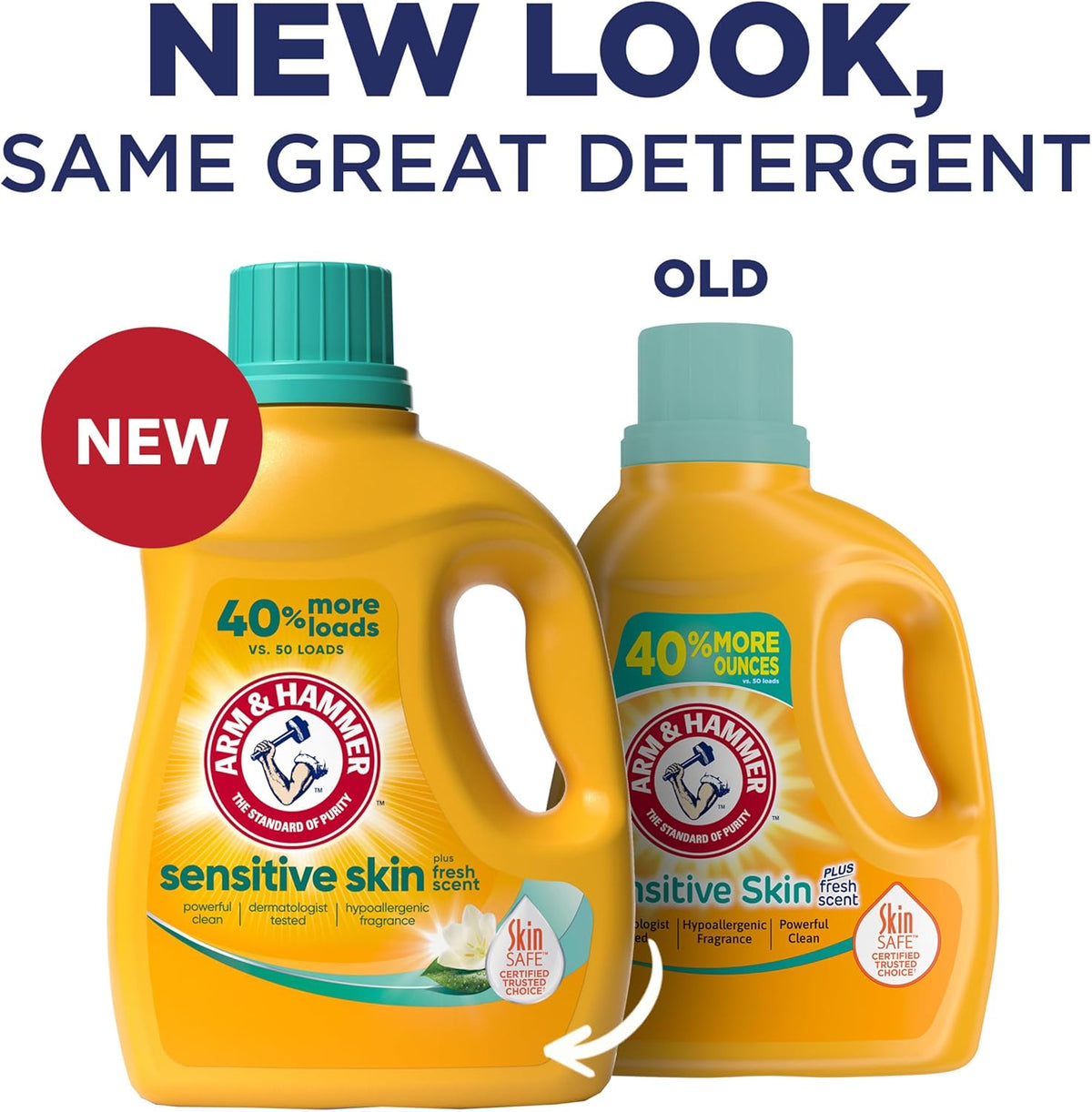 ARM & HAMMER Sensitive Skin Liquid Laundry Detergent, Fresh Scent, 105 fl oz, 105 Loads