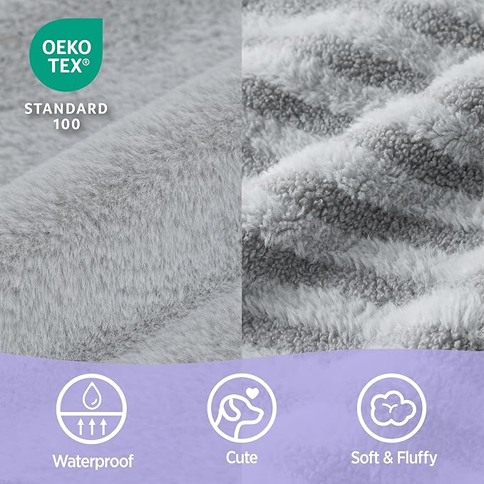 LE SURE Cute XL Dog Beds, Orthopedic Waterproof Dog Bed for Extra Large Dogs, Non-Slip Bottom and Egg-Crate Foam Big Pet Couch Sofa with Washable Removable Cover, Grey