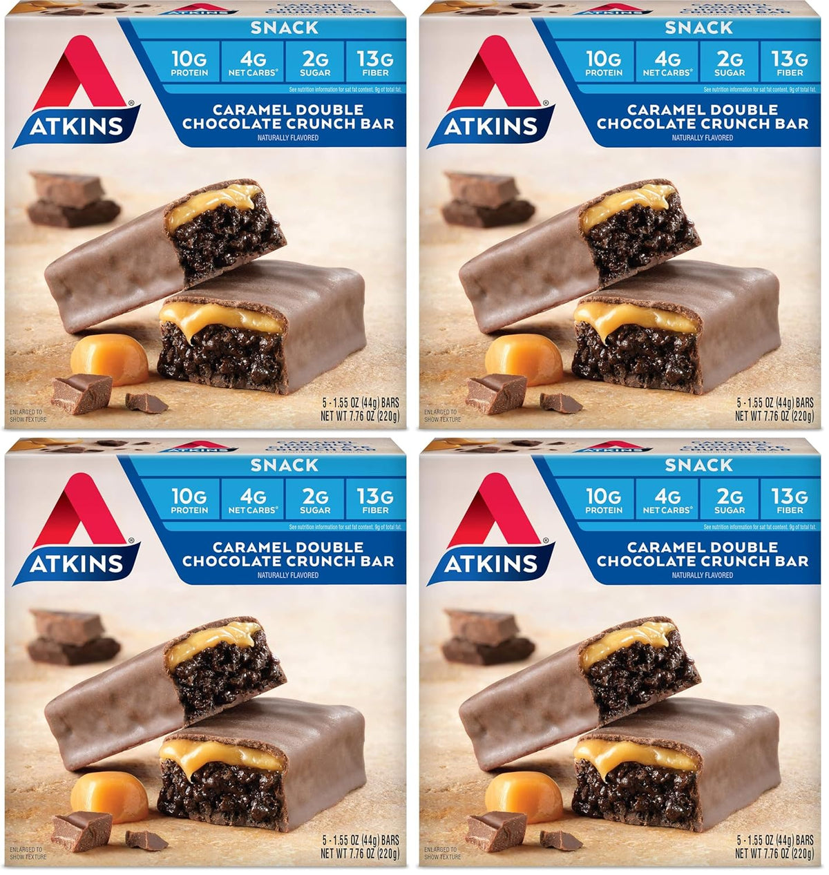 Atkins Lemon Wafer Crisps, Protein Snack, 10g Protein, 4g Net Carbs, 1g Sugar, 5g Fiber, 5 Count