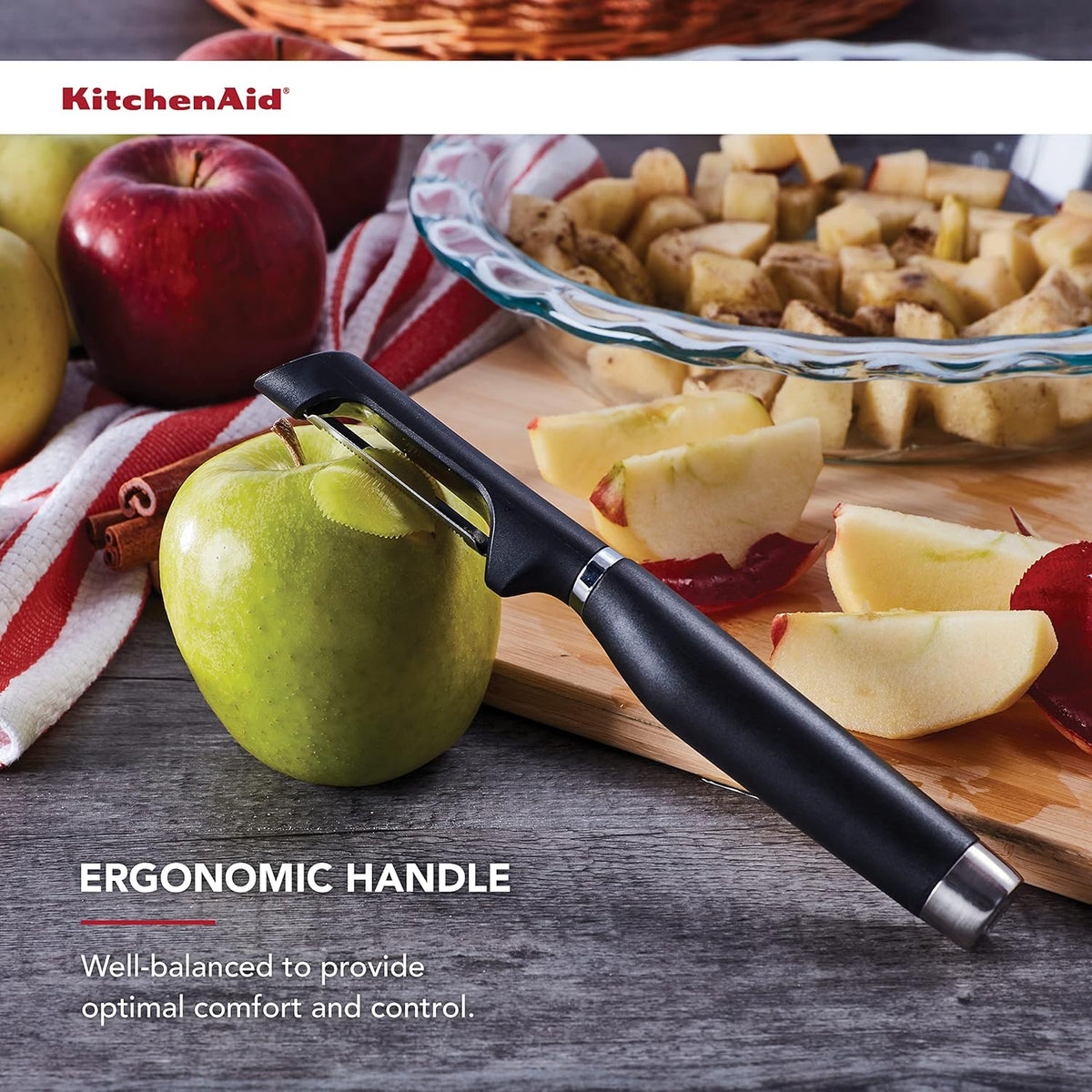 KitchenAid Classic Euro Peeler, 8.6 inches, Black