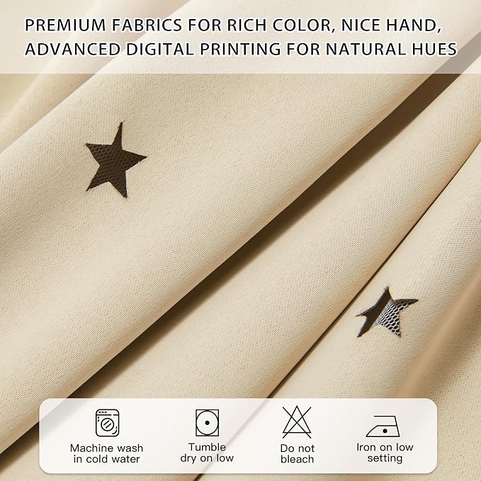 XiDi Curtains for Bedroom Decor Beige52/63/1
