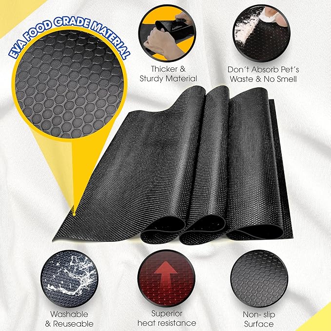 [Premium] 24"x60" Reptile Substrate Mat with 4 PCS Rug Gripper, Extra Thick & Ultra Comfortable,Non-slip, Reptile Tank Accessories for Bearded Dragon, Leopard Gecko,Lizard (not including tank)