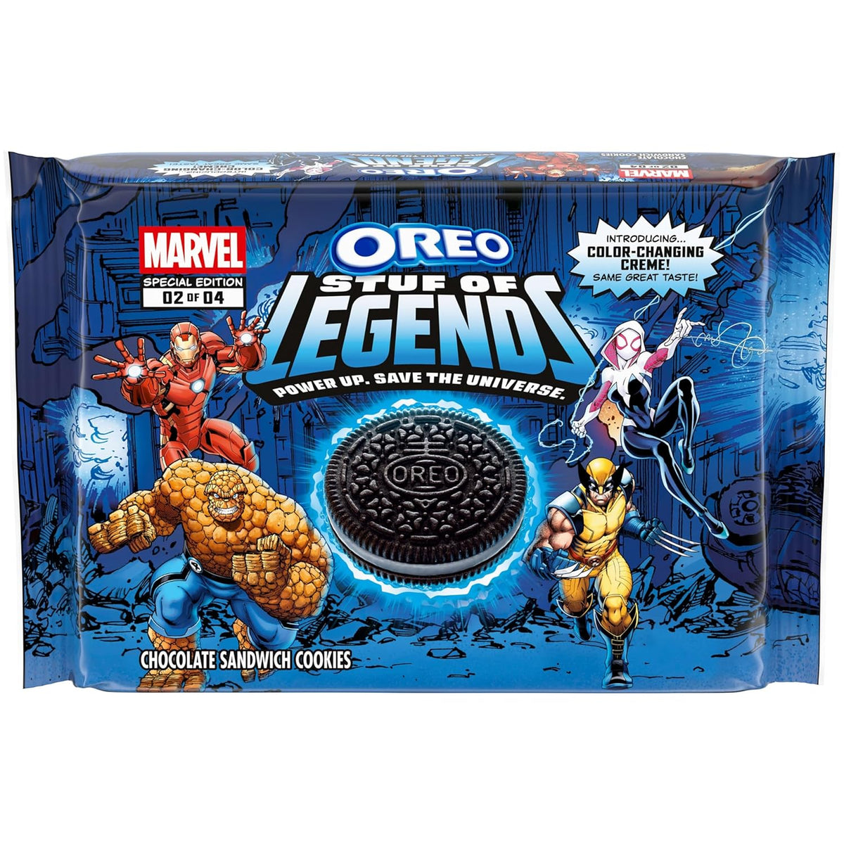 MARVEL OREO Stuf of Legends Chocolate Sandwich Cookies, Special Edition, 10.68 oz