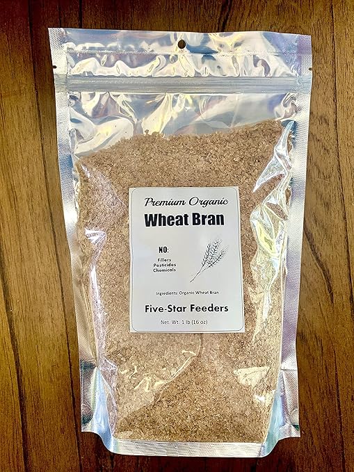 3 lb. Wheat Bran Bedding/Gutload for Mealworms and Superworms by Five-Star Feeders, 48 Ounces