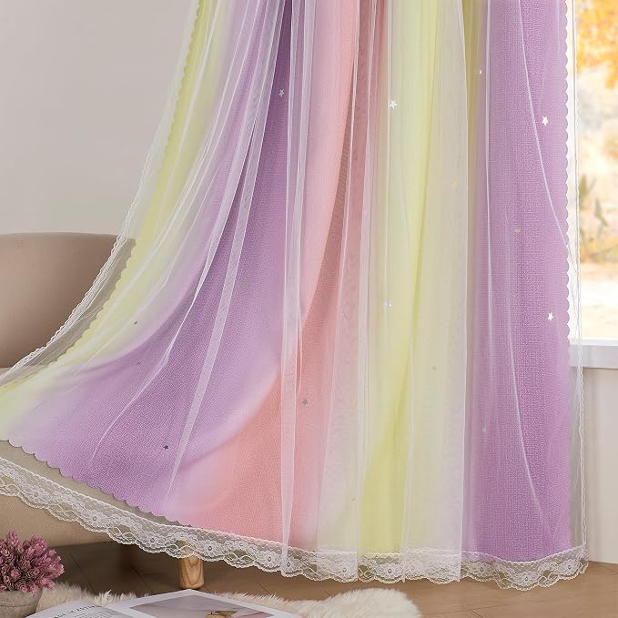 XiDi Pink Blackout Curtains for Bedroom Decor