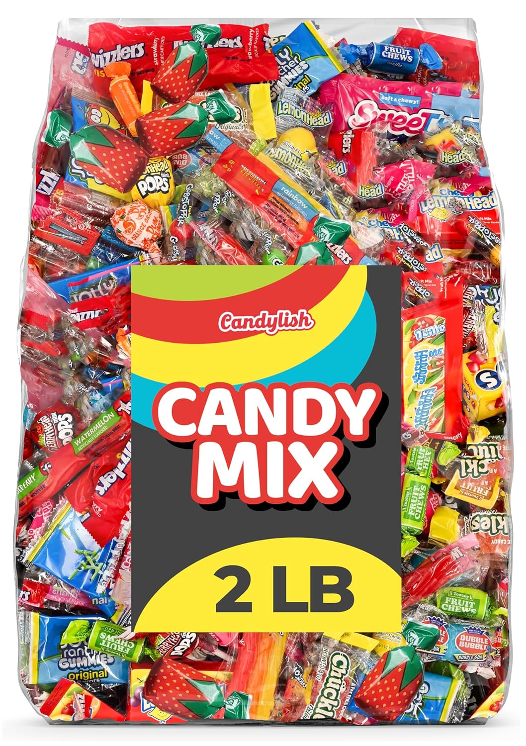 Candylish Candy Mix Variety Pack, 2 lb. Bulk Bag, Individually Wrapped Assorted Big Bag of Candy for Parties, Piñata Stuffers, Kids Treats, Office Candy Bowl and Birthday Favors