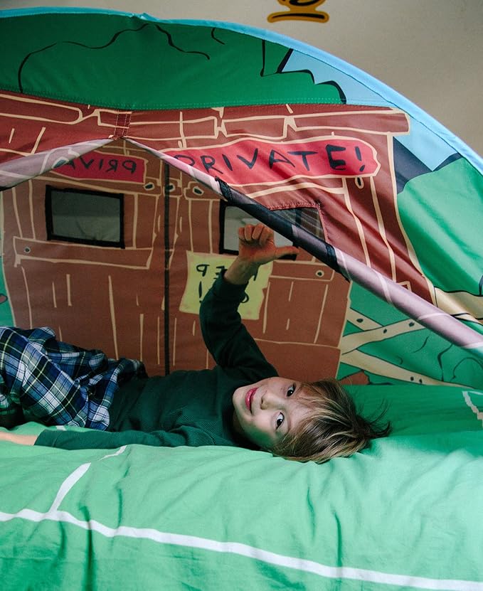 Pacific Play Tents 19791 Kids Tree House Bed Tent Playhouse - Fits Full Size Mattress , Green