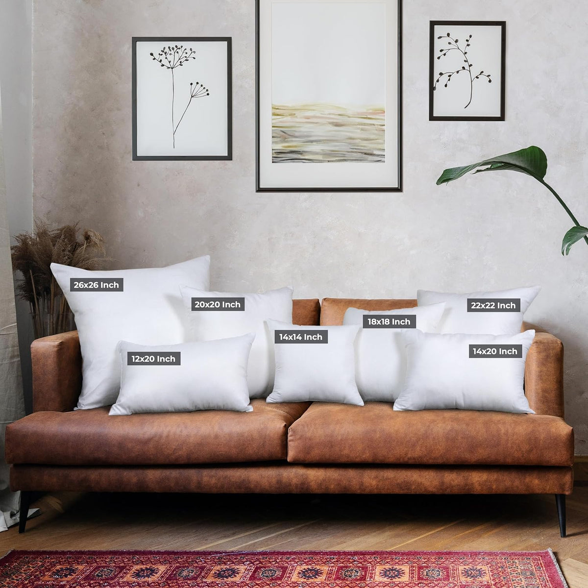Utopia Bedding Throw Pillows (Set of 4, White) – 18 x 18 Inches Down Alternative Pillows for Bed, Sofa, and Couch - Fluffy Decorative Stuffer Pillow for Indoors & Outdoors