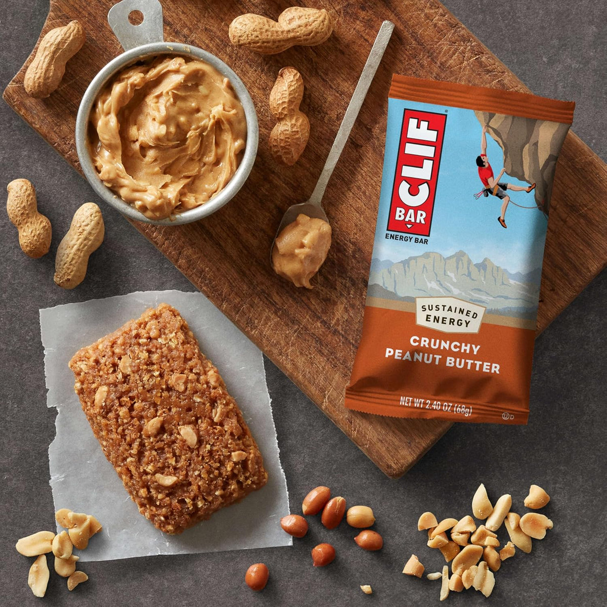CLIF BAR - Energy Protein Bars - Crunchy Peanut Butter - Made with Organic Oats - Energy Bars - Non-GMO - (15 Pack)