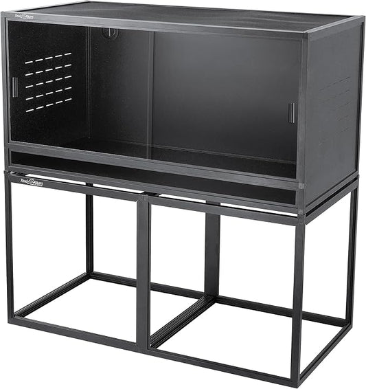 Reptile Enclosure Stand Bundle: Elevate Your Habitat - Includes Stand and Extra Enclosure for a Complete Elevated Setup 44 inches Width(Black)