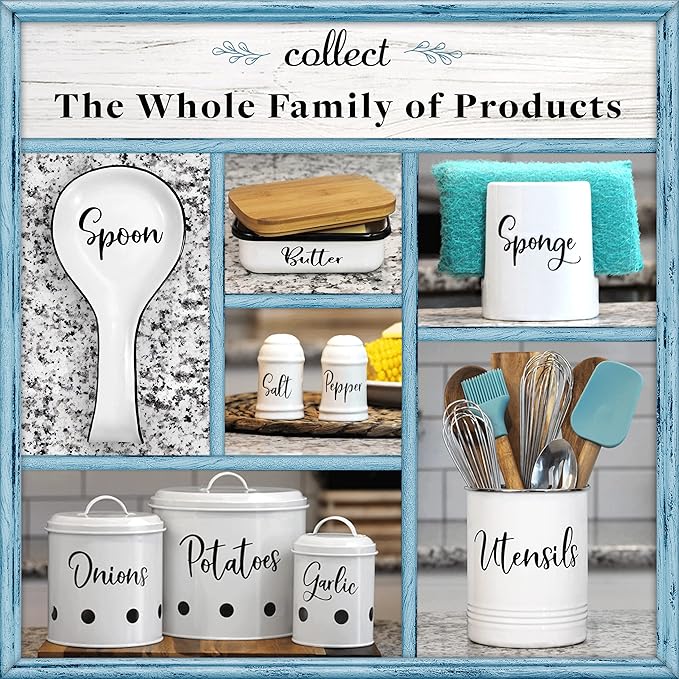 Home Acre Designs Sponge Holder for Kitchen Sink - Rustic Farmhouse Home & Kitchen Decor - White Ceramic
