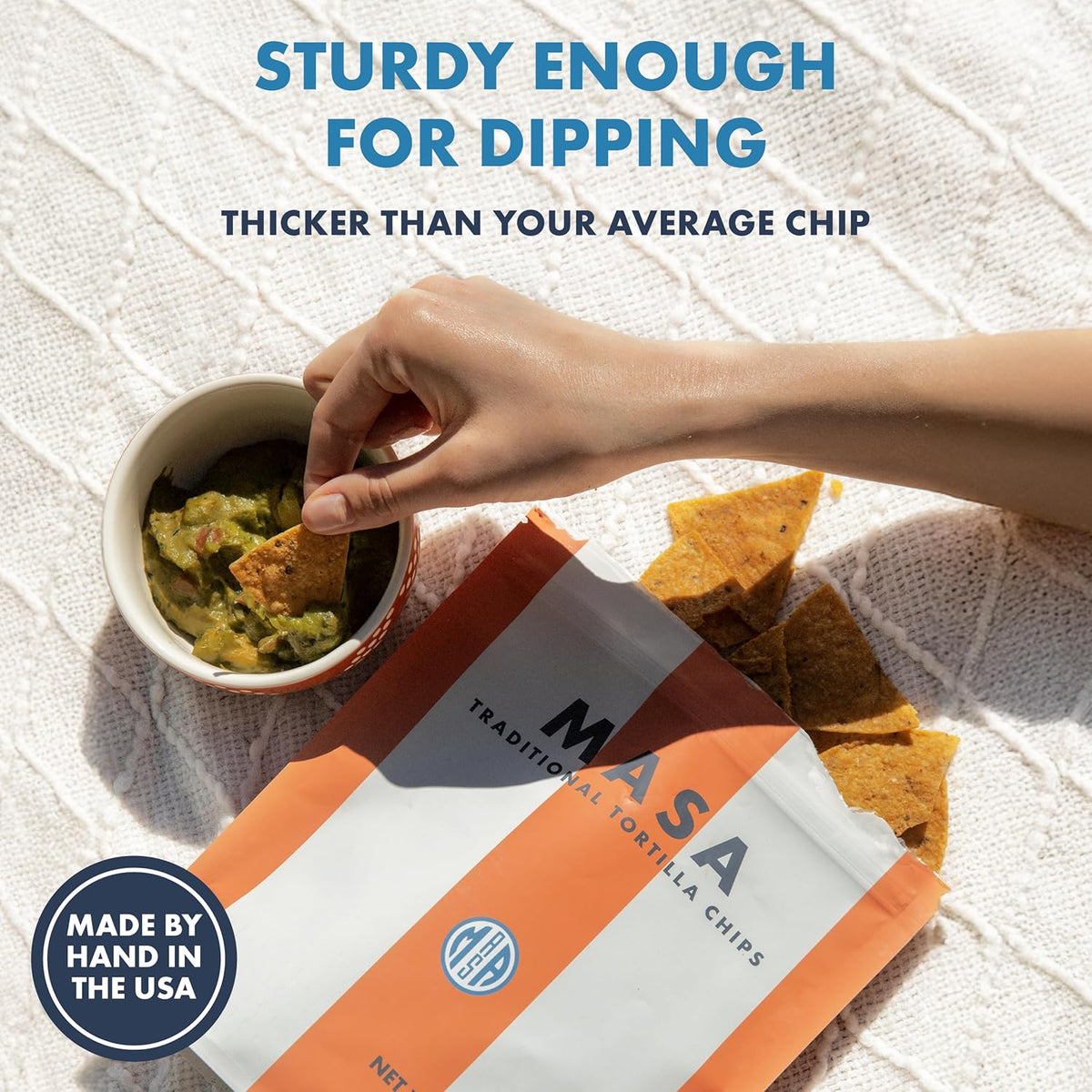 MASA Chips Corn Tortilla Chips Cooked in Beef Tallow – Seed Oil Free Snack, 2pk×5 oz each– Handmade with Only Naturally Grown Corn & Sea Salt, Gluten Free