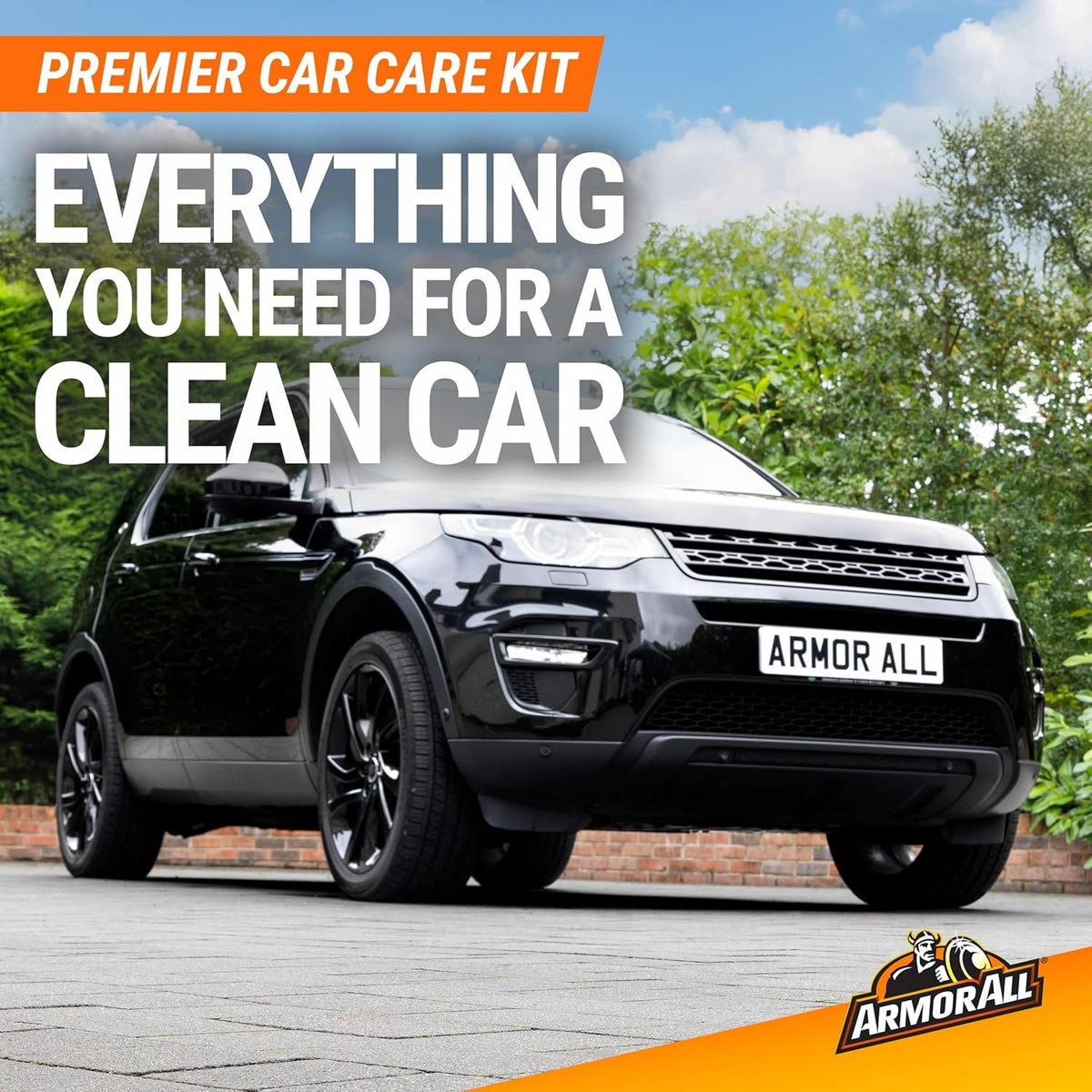 Armor All Premier Car Care Kit, Includes Car Wax & Wash Kit, Glass Cleaner, Car Air Freshener, Tire & Wheel Cleaner (8 Piece Kit)