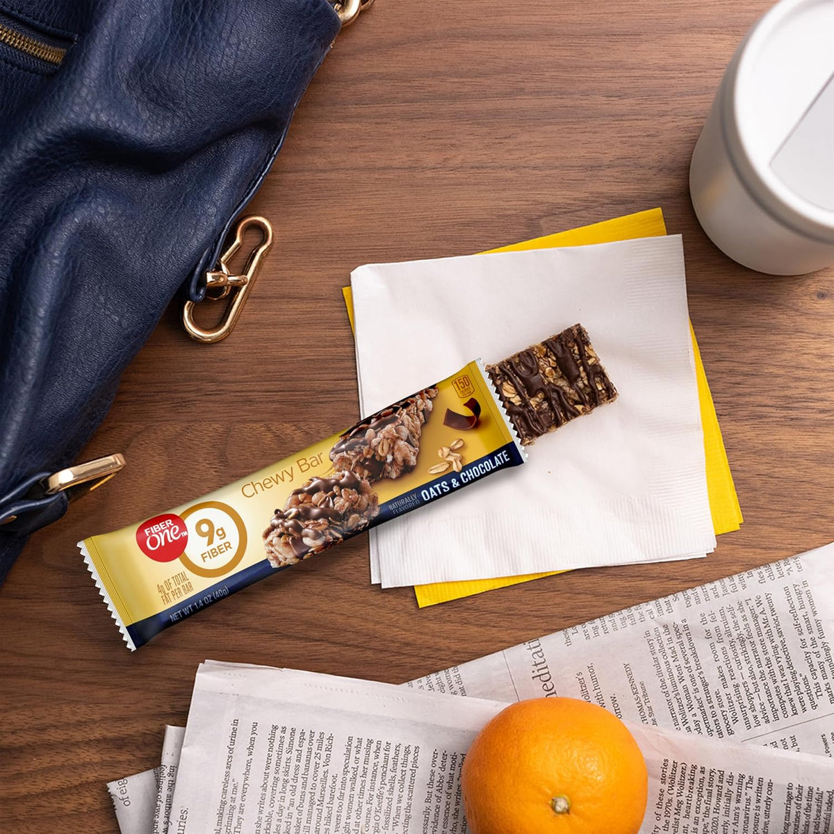 Fiber One Chewy Bars, Oats and Chocolate, Fiber Snacks, Mega Pack, 15 Ct, 21.2 oz