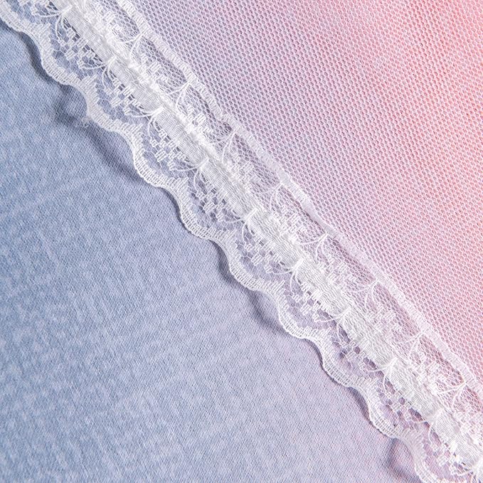 XiDi Curtains for Bedroom Decor, Rainbow GreyPinkPu-52-54